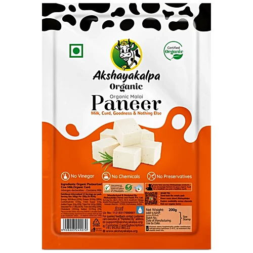 Akshayakalpa Organic Malai Paneer - 200g